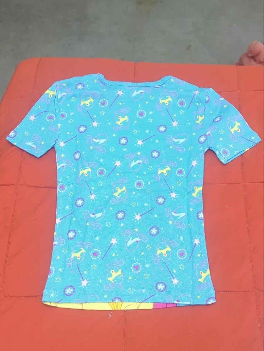 Disney Girls Light Blue Princess Short Pajama Set